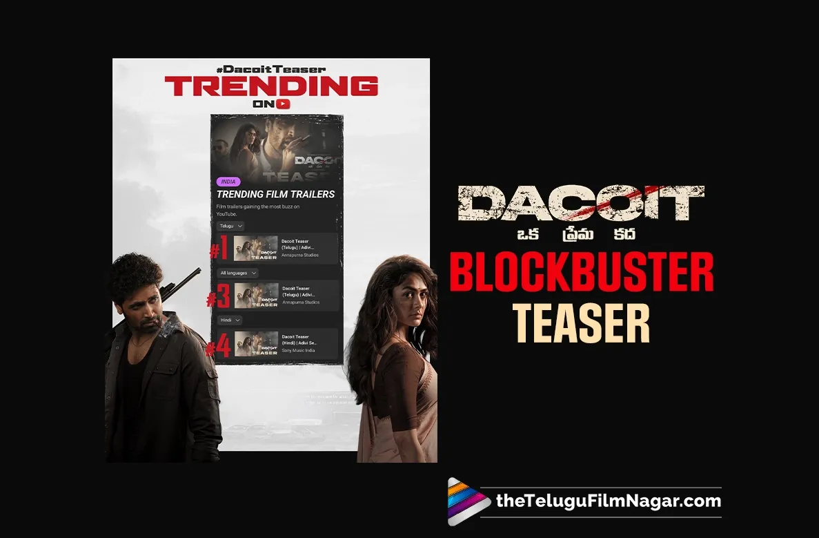 Dacoit Teaser dominates YouTube trends