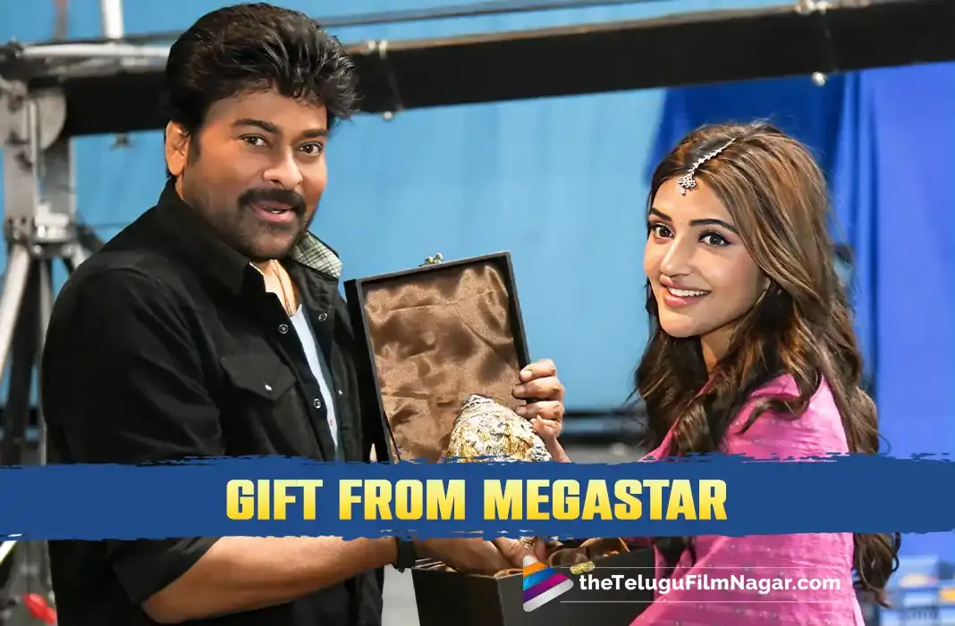 Chiranjeevi gifts Sreeleela a Durga conch