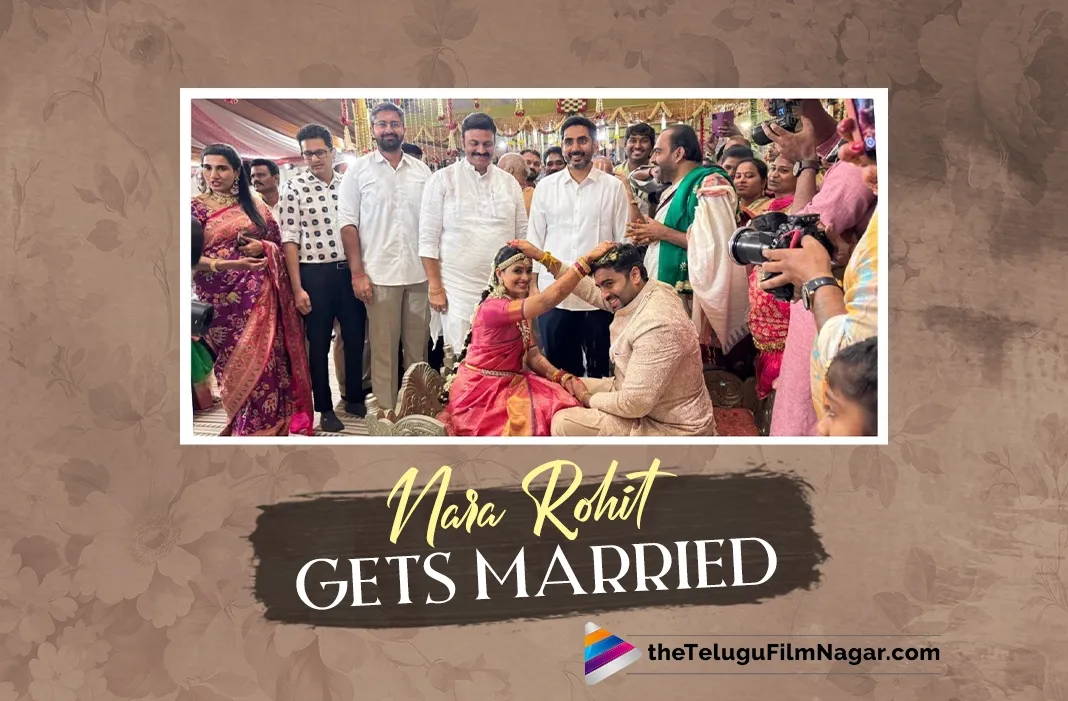 Nara Rohit and Sireesha tie the knot in the presence of relatives and family