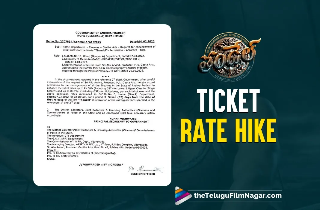 Thandel ticket prices increased in Andhra Pradesh for first week